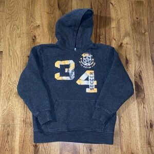 Boys large (10) dark gray GapKids soccer hoodie.
